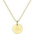 Collier Moments-Precieux.com Collier personnalise dessin soleil, plaque or Dor&eacute;
