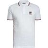 Polo Trojan Polo piqu&eacute; &agrave; insigne Saint-Georges Blanc