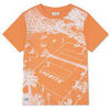 T-shirt enfant Lacoste T-Shirt enfant avec imprim&eacute; tennis orange Orange