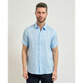 Chemises/chemisettes sur Grenoble : Chemise Sseinse Chemise en lin homme &agrave; manches courtes Bleu