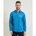 Chemises/chemisettes sur Grenoble : Chemise Sseinse Chemise en lin homme &agrave; manches longues Bleu