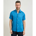 Chemises/chemisettes sur Grenoble : Chemise Sseinse Chemise en lin homme &agrave; manches courtes Bleu