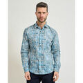 Chemise Sseinse Chemise homme &agrave; motif fantaisie Bleu Grenoble