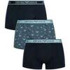 Cale&ccedil;ons Emporio Armani Pack de 3 troncs Bleu