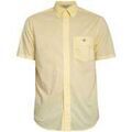 Chemise Gant Chemise classique en popeline &agrave; manches courtes Jaune Grenoble