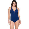 Maillots de bain Luna Splendida Maillot de bain 1 pi&egrave;ce triangle pr&eacute;form&eacute; BLUE SENSE Bleu