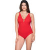 Maillots de bain Luna Splendida Maillot de bain 1 pi&egrave;ce triangle pr&eacute;form&eacute; BLUE SENSE Rouge