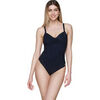 Maillots de bain Luna Splendida Maillot de bain une pi&egrave;ce armatur&eacute; pliss&eacute; BLUE SENSE Noir