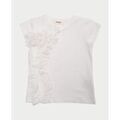 Tee-shirts enfants sur Grenoble : T-shirt enfant Vicolo T-shirt fille avec applications lat&eacute;rales Blanc