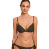 Maillots de bain Selmark Haut maillot de bain d&eacute;collet&eacute; pr&eacute;form&eacute; sans armatures Vert