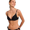 Maillots de bain Selmark Haut maillot de bain d&eacute;collet&eacute; pr&eacute;form&eacute; sans armatures Noir