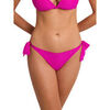 Maillots de bain Selmark Bas maillot slip de bain taille basse &agrave; nouettes SOLSTICE Rose