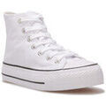 Baskets femme sur Grenoble : Baskets montantes La Modeuse Baskets, slip-on pour femme - Blanc / Noir -