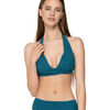 Maillots de bain Luna Splendida Haut maillot de bain triangle pliss&eacute; embo&icirc;tant BLUE SENSE Vert