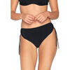 Maillots de bain Luna Splendida Bas maillot slip de bain c&ocirc;t&eacute;s fronc&eacute;s BLUE SENSE Noir