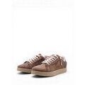 Baskets femme sur Grenoble : Baskets basses La Modeuse Baskets, slip-on pour femme - Marron/Rose -