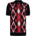 Polo Lyle & Scott Polo en coton tricot&eacute; &agrave; losanges Rouge Grenoble