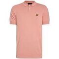 Polo Lyle & Scott Polo en coton &agrave; manches courtes tricot&eacute; Rose