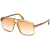 Lunettes de soleil Tom Ford FT1177 KEMP Lunettes de soleil, Jaune/Marron, 59 mm