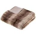 Linge de maison sur Grenoble : Plaids, jet&eacute;s Atmosphera Plaid Grizzli en fausse fourrure beige r&eacute;versible Beige Unique. . Maison & D&eacute;co > Plaids, jet&eacute;s.