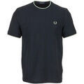 T-shirt Fred Perry Trim Detail Crepe Pique Tshirt