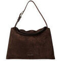 Sac & Bagage sur Grenoble : Sac Bandouliere Orciani Sac Peach Midi en daim et cuir marron fonc&eacute;