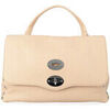 Sac &agrave; main Zanellato Sac Daily S en cuir martel&eacute; rose