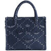 Sac &agrave; main Zadig & Voltaire Sac Angel Tote XS Monogramme en denim bleu