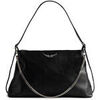 Sac a main Zadig & Voltaire Sac Jim en cuir grain&eacute; noir