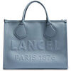 Sac &agrave; main Lancel Paris 1876 Sac cabas Lancel Jour M en cuir bleu clair