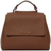Sac &agrave; main Orciani Petit sac Soft en cuir marron