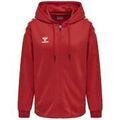 Sweat-shirt hummel Sweat &agrave; capuche zipp&eacute; hmlCORE XK POLY pour femme Rouge