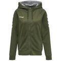 Sweat-shirt hummel Sweatshirt HMLGO COTTON ZIP HOODIE vert