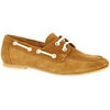 Chaussures bateau So Send Mocassins cuir velours tabac