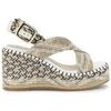 Espadrilles Caf&eacute; Noir GB9600-W005 Blanc