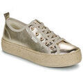 Baskets femme sur Grenoble : Baskets basses Only ONLIDA-1 LACE UP ESPADRILLE SNEAKER Dor&eacute;
