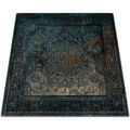 D&eacute;coration sur Grenoble : Tapis Rugsx Tapis en laine OMEGA MAMLUK Carr&eacute; - 170x170 cm Bleu 170x170 cm. . Maison & D&eacute;co > Tapis.