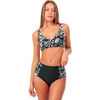 Maillots de bain Admas Ensemble deux pi&egrave;ces shapewear Black And White Noir
