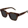 Lunettes sur Grenoble : Lunettes de soleil Saint Laurent SL M157 Lunettes de soleil, Havana/Gris, 47 mm