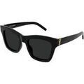 Lunettes sur Grenoble : Lunettes de soleil Saint Laurent SL M156 Lunettes de soleil, Noir/Noir, 52 mm