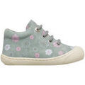 Baskets montantes enfant Naturino Chaussures premiers pas en su&egrave;de COCOON Vert Grenoble