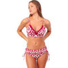 Maillots de bain Admas Ensemble deux pi&egrave;ces bikini brassi&egrave;re pr&eacute;form&eacute;e Tribal Rouge