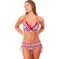 Maillots de bain sur Grenoble : Maillots de bain Admas Ensemble deux pi&egrave;ces bikini brassi&egrave;re pr&eacute;form&eacute;e Tribal Rouge