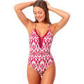 Maillots de bain sur Grenoble : Maillots de bain Admas Maillot de bain une pi&egrave;ce triangle pr&eacute;form&eacute; Tribal Spirit Rouge