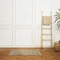D&eacute;coration sur Grenoble : Tapis Guy Levasseur Tapis de bain d&eacute;co g&eacute;om&eacute;trique en coton Beige 50x80 cm. . Maison & D&eacute;co > Tapis.