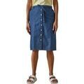Jupes Daxon by - Jupe boutonn&eacute;e en chambray Bleu