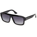 Lunettes sur Grenoble : Lunettes de soleil Gcds GD0075 Lunettes de soleil, Noir/Fum&eacute;e, 56 mm Noir