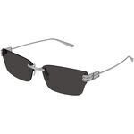 Lunettes de soleil Balenciaga BB0487S Lunettes de soleil, Ruth&eacute;nium/Gris, 63 mm