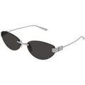 Lunettes sur Grenoble : Lunettes de soleil Balenciaga BB0486S Lunettes de soleil, Ruth&eacute;nium/Gris, 61 mm Argent&eacute;