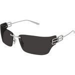 Lunettes de soleil Balenciaga BB0485SA Lunettes de soleil, Ruth&eacute;nium/Gris, 76 mm